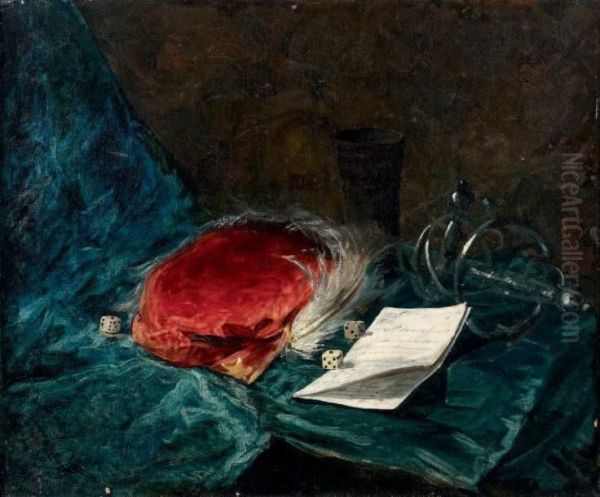 Nature Morte Au Chapeau A Plumes Oil Painting by Giovanni Boldini