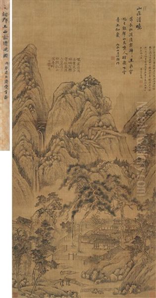 Mountain Villa In Morning Oil Painting by  Prince Yunxi