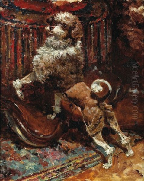 Le Caniche De La Mere De L'artiste Tondu A La Lion Oil Painting by Rene Pierre Charles Princeteau