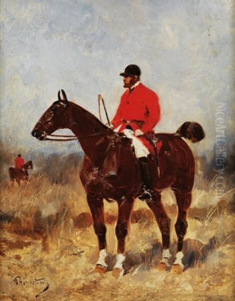 Habit Rouge Oil Painting by Rene Pierre Charles Princeteau