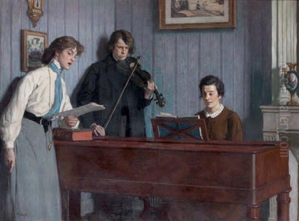 Musique D'ensemble Oil Painting by Rene Francois Xavier Prinet