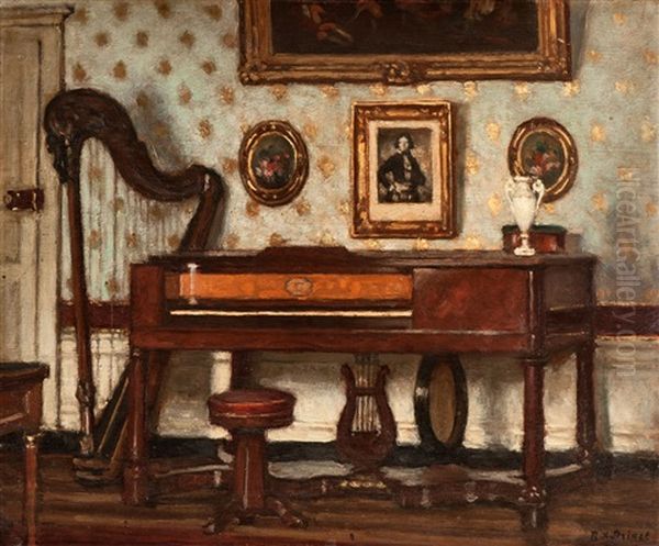 Le Clavecin Oil Painting by Rene Francois Xavier Prinet