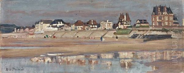 Plage Normande Oil Painting by Rene Francois Xavier Prinet