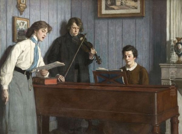 Musique D'ensemble Oil Painting by Rene Francois Xavier Prinet