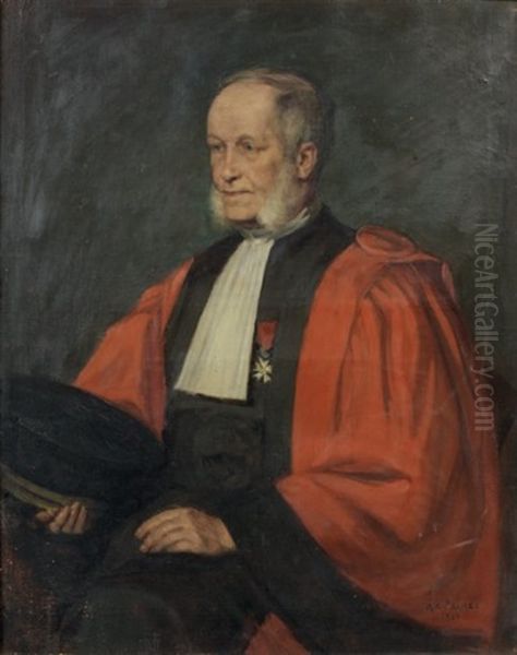 Portrait De H. Prinet, Magistrat Oil Painting by Rene Francois Xavier Prinet