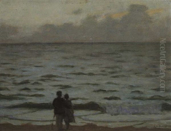 Couple Au Crepuscule Oil Painting by Rene Francois Xavier Prinet