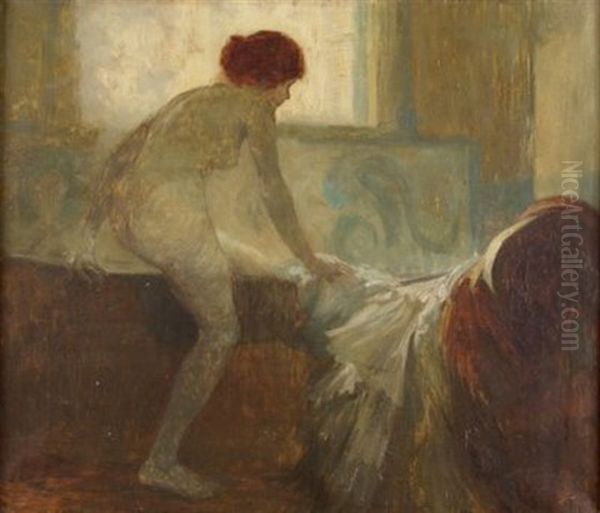 Femme Au Bain Oil Painting by Rene Francois Xavier Prinet