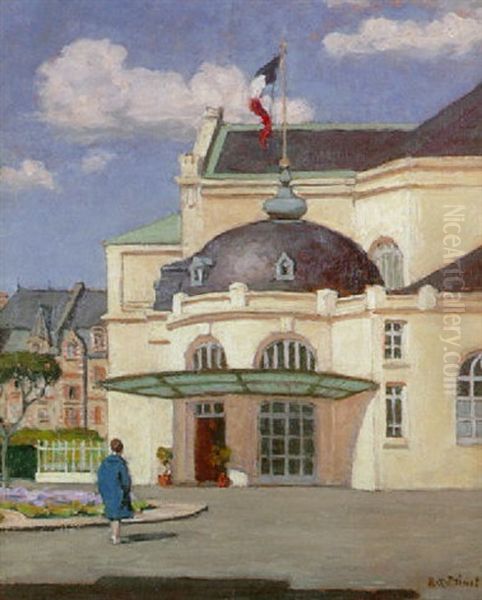 Cabourg, Le Casino Oil Painting by Rene Francois Xavier Prinet