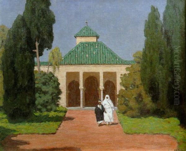 Jardin D'afrique Du Nord Oil Painting by Rene Francois Xavier Prinet