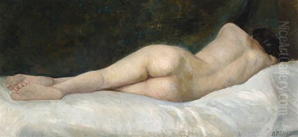 Reclining Nude Oil Painting by Benjamin Liepman Prins