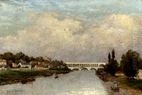 Viaduc D'auteuil Oil Painting by Pierre Ernest Prins