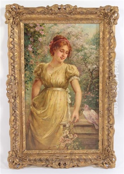 Springtime Oil Painting by Valentine Cameron Prinsep