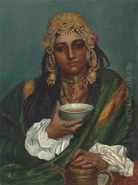 Martaba, A Kashmiree Nautch Girl Oil Painting by Valentine Cameron Prinsep