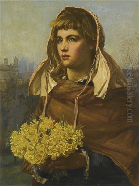 Fresh Flowers From The Country Oil Painting by Valentine Cameron Prinsep