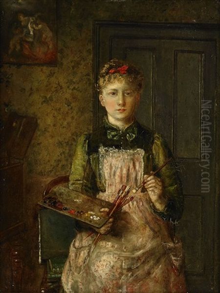 Konstnarinnan Med Sin Palett Oil Painting by Valentine Cameron Prinsep