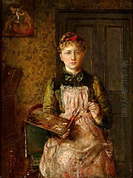 Konstnarinnan Med Sin Palett Oil Painting by Valentine Cameron Prinsep