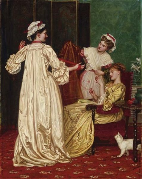 The Gossips Oil Painting by Valentine Cameron Prinsep