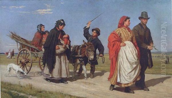 Returning From Church Oil Painting by Valentine Cameron Prinsep