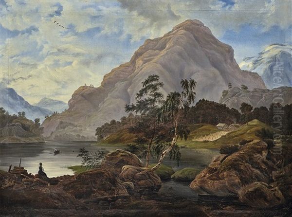 Fra Sorumsvannet Oil Painting by Christian August Printz