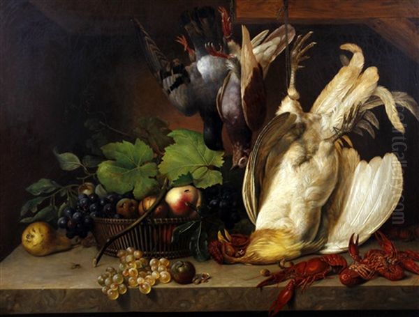 Still Life With Game Oil Painting by Christian August Printz