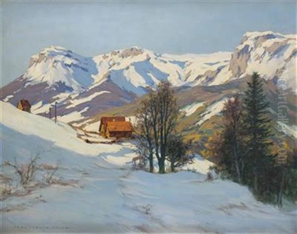 Winterlandschaft Oil Painting by Karl Ludwig Prinz