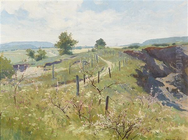 Weg Zur Sophienalpe Im Vorfruhling Oil Painting by Karl Ludwig Prinz