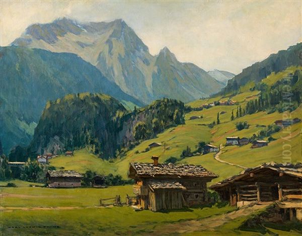 Zillertal Bei Mayrhofen Oil Painting by Karl Ludwig Prinz