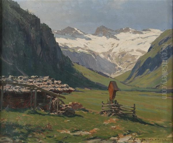 Aus Dem Grosvenedigergebiet Harbachthal Und Mairalm Oil Painting by Karl Ludwig Prinz