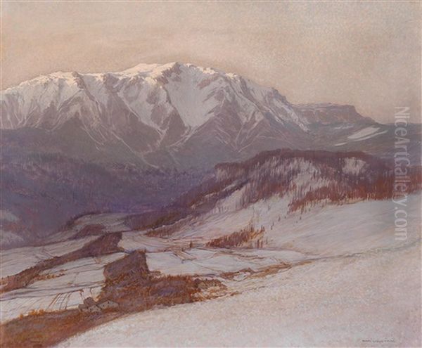 Der Schneeberg Oil Painting by Karl Ludwig Prinz