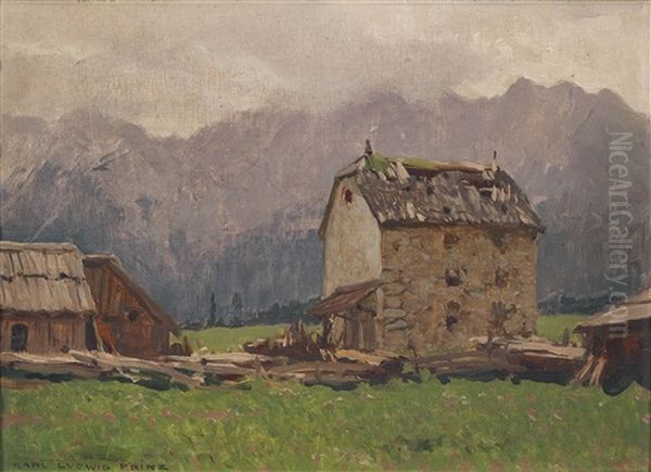 Motiv Bei Aussee Oil Painting by Karl Ludwig Prinz