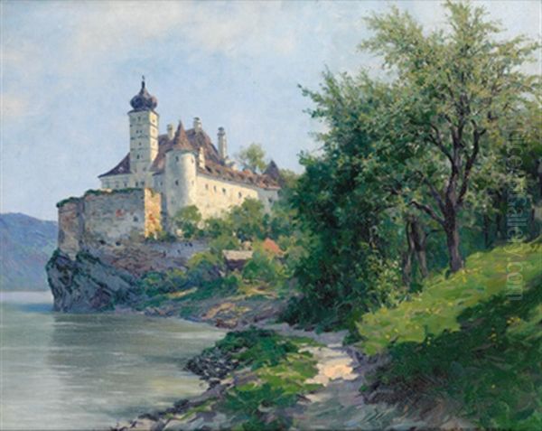 Schlos Schonbuhel, Wachau Oil Painting by Karl Ludwig Prinz