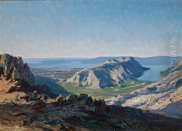 Blick Vom Lovcen In Die Bucht Von Cattano, Jugoslawien Oil Painting by Karl Ludwig Prinz