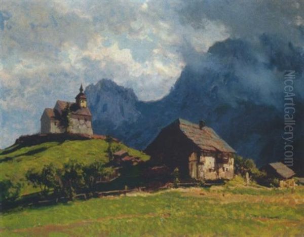 Die Berkapelle In Purgg Oil Painting by Karl Ludwig Prinz