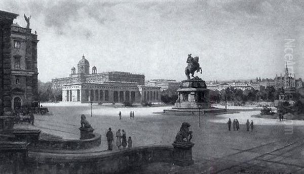 Der Heldenplatz In Wien Oil Painting by Karl Ludwig Prinz