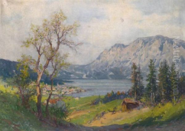 St. Gilgen, Wolfgangsee Oil Painting by Karl Ludwig Prinz