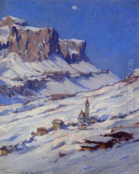 Dolomiten, Sonniger Wintertag Oil Painting by Karl Ludwig Prinz