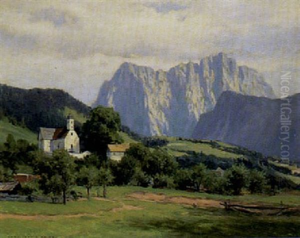 Gesauseberge Bei Admont Oil Painting by Karl Ludwig Prinz