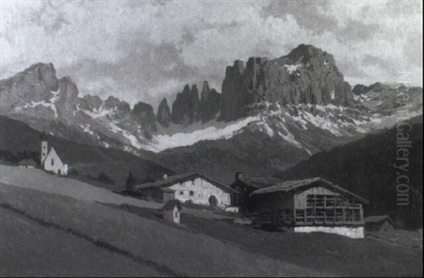 In Der Dolomiten Oil Painting by Karl Ludwig Prinz