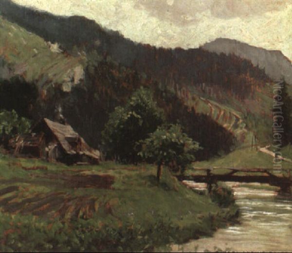 Motiv Aus Salzburg Oil Painting by Karl Ludwig Prinz