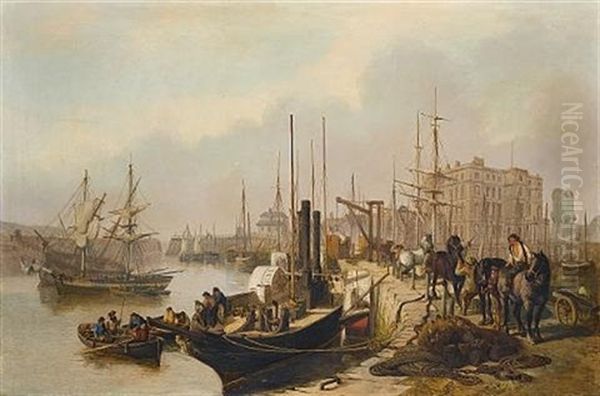 Dover Harbour In 1855 Oil Painting by William Henry Prior