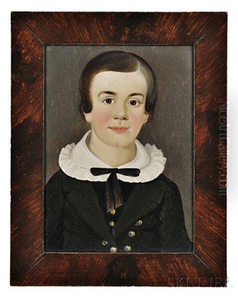 Portrait Of A Boy With A Bow Tie Oil Painting by William Matthew Prior