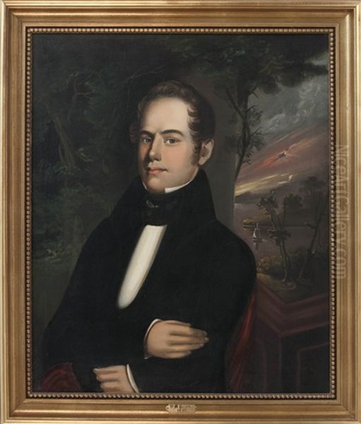 Academic Portrait Of A Young Man Oil Painting by William Matthew Prior