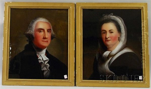 George Washington (+ Martha Washington; Pair) Oil Painting by William Matthew Prior