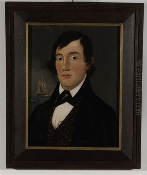 Portrait Of Otis Swett Oil Painting by William Matthew Prior