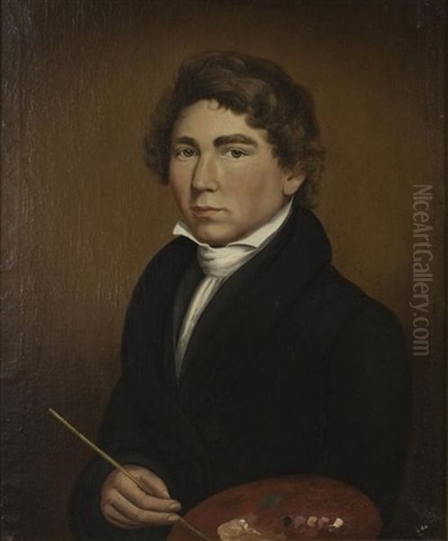 The Artist As A Young Man, A Self Portrait Oil Painting by William Matthew Prior