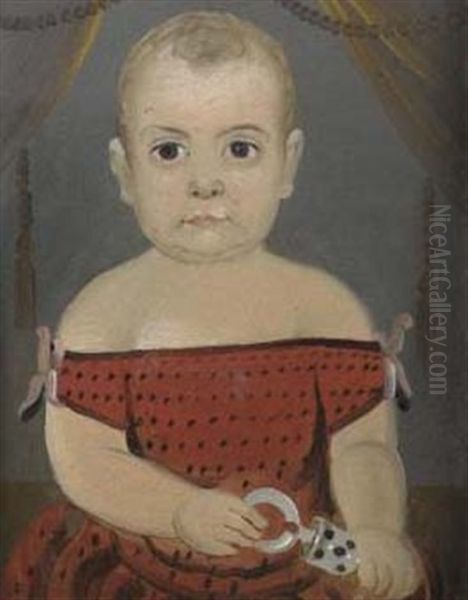 Baby With Rattle Oil Painting by William Matthew Prior