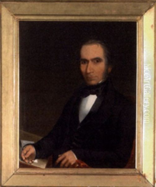 Portrait Of Lacaster, Pennsylvania Mayor James Mathiot Oil Painting by William Matthew Prior