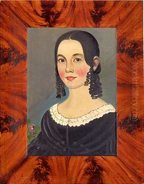 Portrait Of Clarissa Hurd Of Washington, New Hampshire Oil Painting by William Matthew Prior