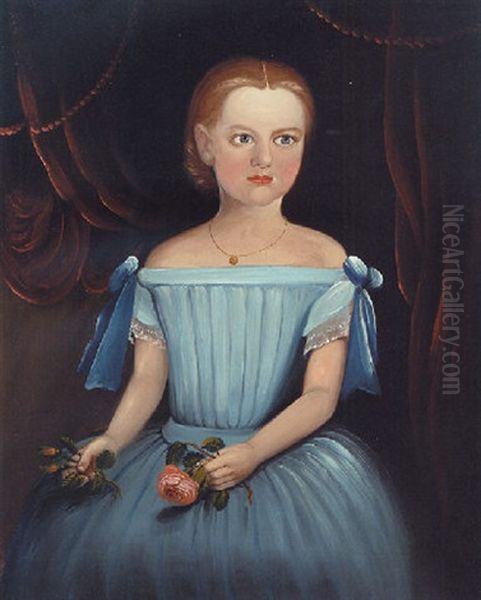 Portrait Of Ella Frances Moore Oil Painting by William Matthew Prior