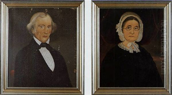 Mr. Greeley And Mrs. Greeley Of Newburyport Oil Painting by William Matthew Prior